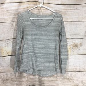 Gap body grey stripe xs long sleeve t shirt